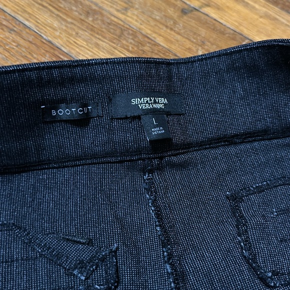 Simply Vera Vera Wang Womens Pull On Bootcut Pants, Lg - Picture 3 of 4